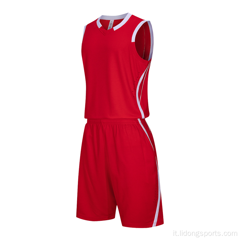 Uniforme di maglia da pallacanestro da uomo traspirante personalizzato