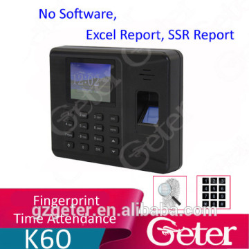 Color screen TCP/IP USB fingerprint time attendance with RFID card reader fingerprint and RFID card and keypad