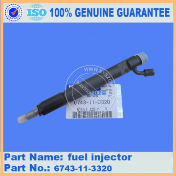 Injecteur de carburant 6743-11-3320 pour le moteur Komatsu SAA6D114E-2-KU