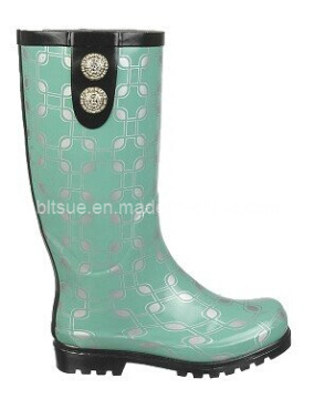Beautiful PVC Rain Boot with Hasp