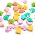 Manufacture Sweet Candy Shaped Resin Cabochon Flatback Beads Charms DIY craft Decor Beads Spacer Slime