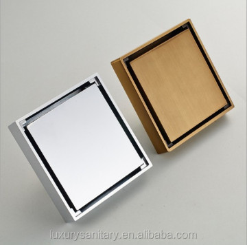 High Quality Antique Chrome Brass Invisible Square Floor Drains