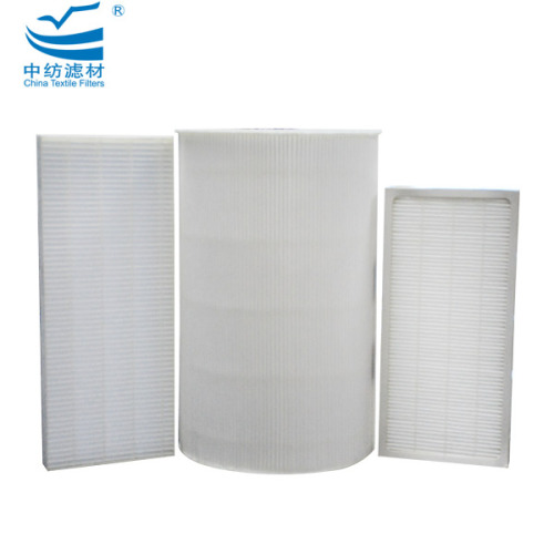 Synthetic Mini Pleated H14 Hepa Air Filter Cartridge