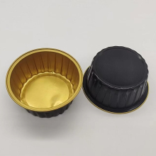aluminum bowl foil container aluminum black gold bakery round bowl aluminum tray