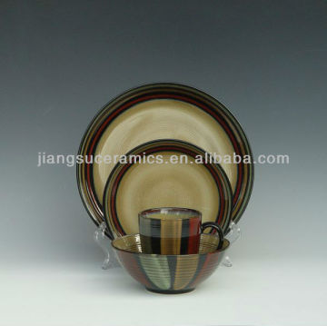 hand painting Dinner Set ceramic kitchenware dish plate bowl cup houseware stoneware dinner set