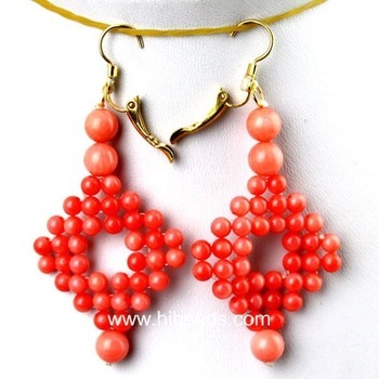 2011 summer the latest fashion coral earringsCRE0033