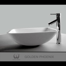 white artificial marbe for semi-finished counter basin vanity top