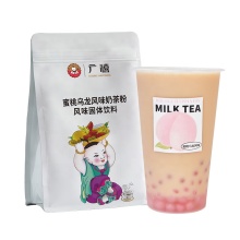2022 New Milk Tea Powder Arrivals: 1kg Sweet Peach Flavor Bubble Tea Mix