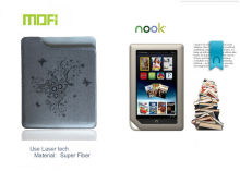 Mofi Super Fiber Customized Tablet Protective Leather Nook Case With Stylish Design