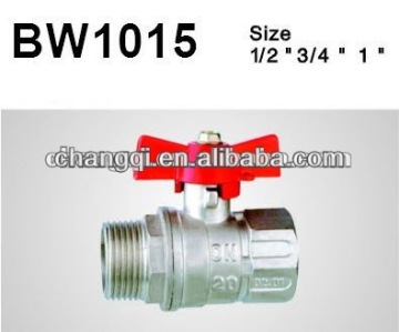 Brass Ball Valve (Female/Male with Butterfly Handle)