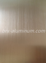 Anodized Brushed Champagne Aluminum Decorative Sheet