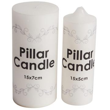 Unscented Home White Pillar Candle