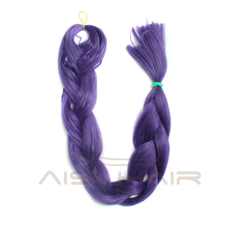 Aisi Hair Jumbo Braiding Hair Extension YAKI Straight Expression Braid Hair Heat Resistant Fiber Hairpieces