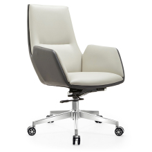 Classical Office Chair in PU Leather - Medium Back