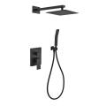 Modern Matt Black Consealed Bath Shower Mixer