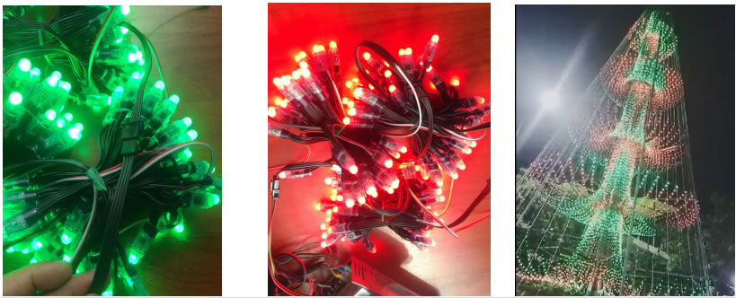 rgb programmable pixel led string