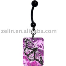 pinky print butterfly navel button jewelry,belly jewelry