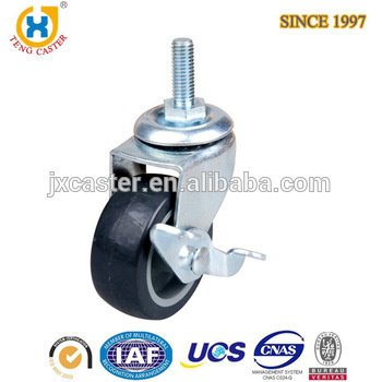 50mm Light Duty Brake Castor Wheel,2" Axle brake caster