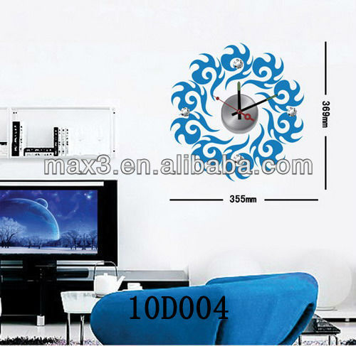 Diamond Vinyl Wall Sticker Clock For Home Decoration Or Gifts