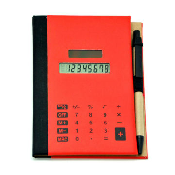 Pu Cover Touch Screen Notebook Calculator with Pen