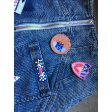 Appliques Bendera Patches Vest Jacket sulaman