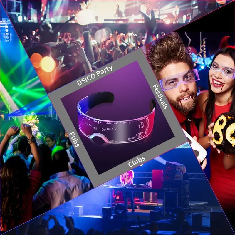 Colorful LED Night Vision Glasses High Definition Gradient Light up