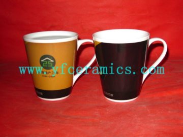YF19007A ceramic color changing mug factory