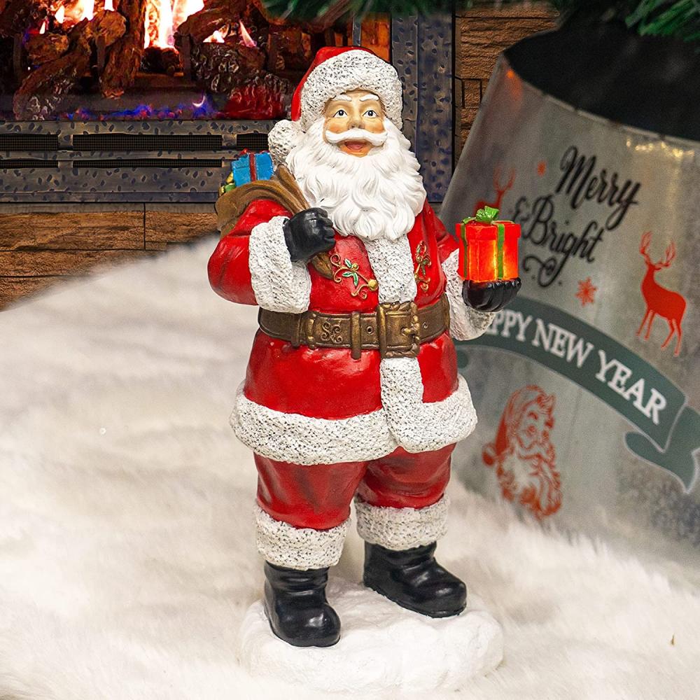 Funpeny 12 &quot;Christmas Resin Santa Claus Dekorasi