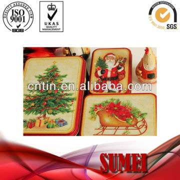 wholesale decorative christmas gift tin boxes