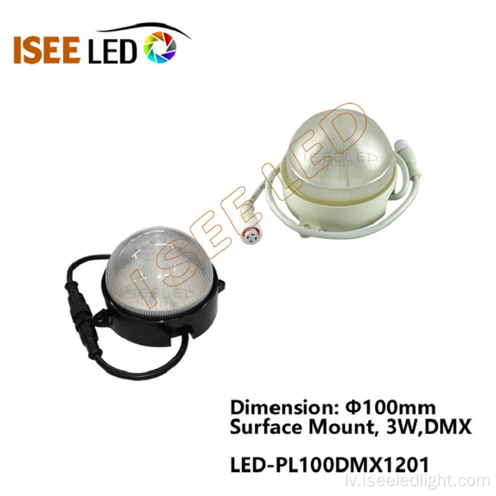 Apaļais kupola LED pikseļa punkta gaismas DMX vadība