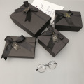 Wholesale Matte Black Gift Box with Ribbon