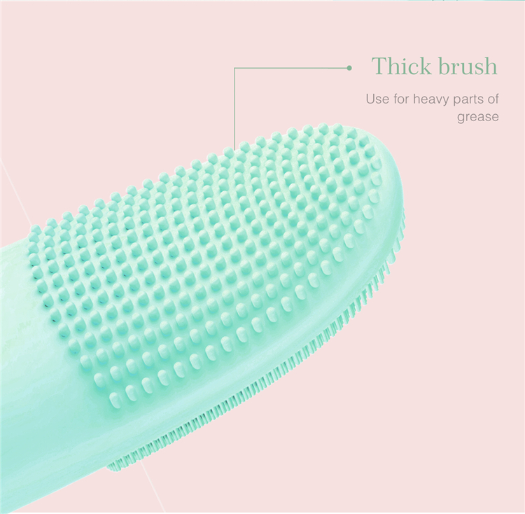 Stocked wholesale high-end mini style face massager sonic facial silicone cleansing brush with Customizable private label