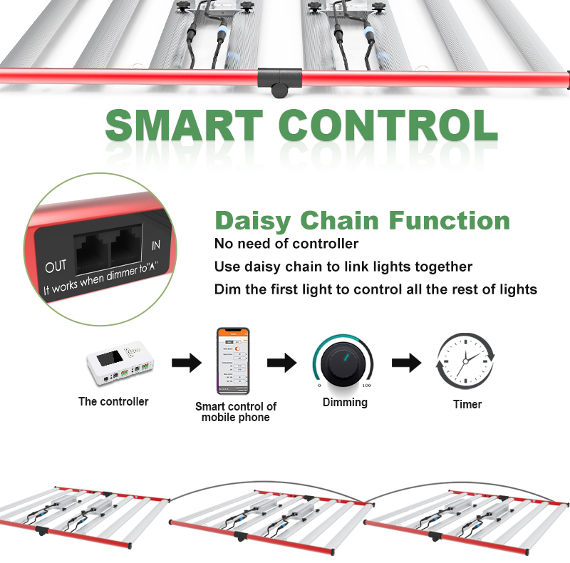 LED Grow Grow Light 8 Bar 800W 전체 스펙트럼