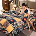 Hermoso juego de faldas decorativas de cama decorativas estampadas en 3D