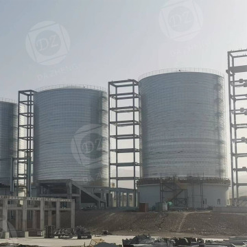 Fly ash handling spiral steel plate silo