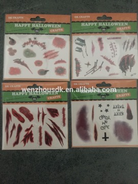 Halloween makeup temporary tattoo designs water transfer paper tattoo sticker