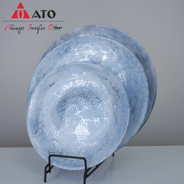 Cracked ice pattern Salad Platter Serving Plate Home