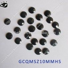 10MM Round Shape Black Color Faceted Epoxy Rhinestone Hot fix Epoxy Stone