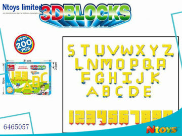 6465057 3D PUZZLE NUMBER AND LETTER 200PCS