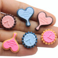 Kawaii Hars Ontwerp Ambachten Hart Ronde Klok Cabochon Charms Slime Diy Art Deco Kinderen Sieraden Maken Accessoires