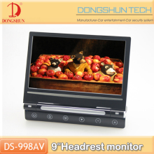 9inch universal headrest monitor with 2 video input