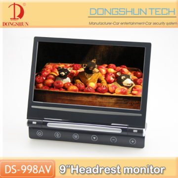 9inch universal headrest monitor with 2 video input