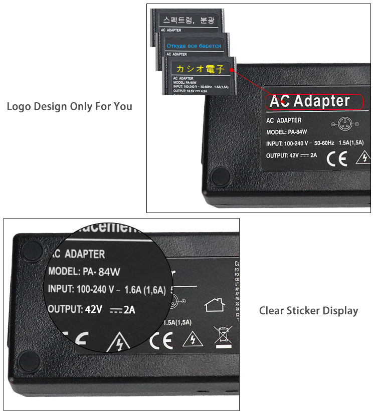 42V 2A Li-ion Battery Charger Adapter