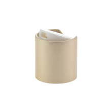 24/410 Matte Gold & White Disc Top Cap