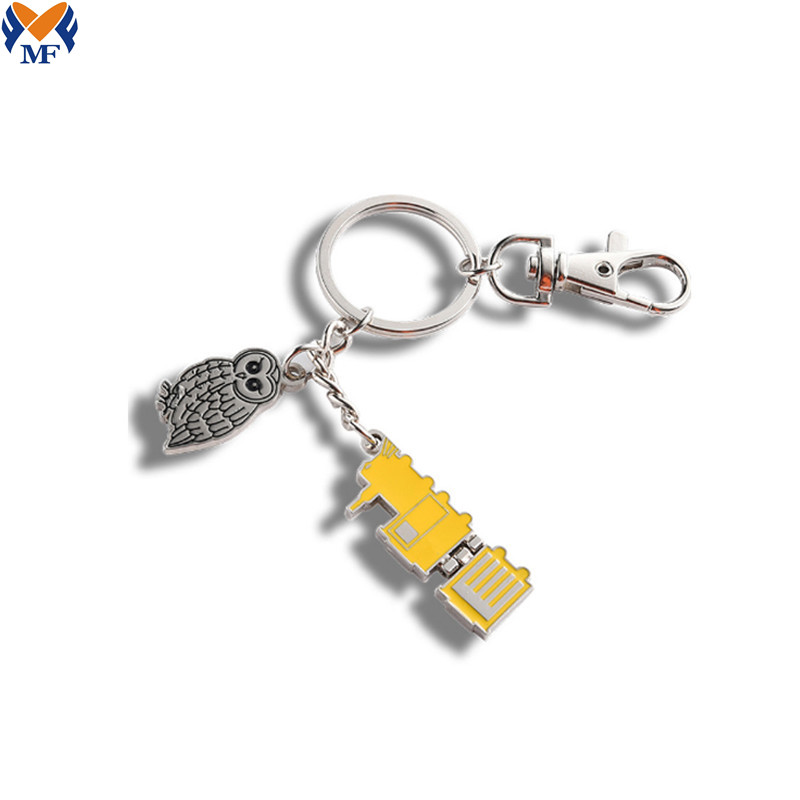 الهدية المعدنية مخصصة الشعار الأنيمي سلسلة مفاتيح