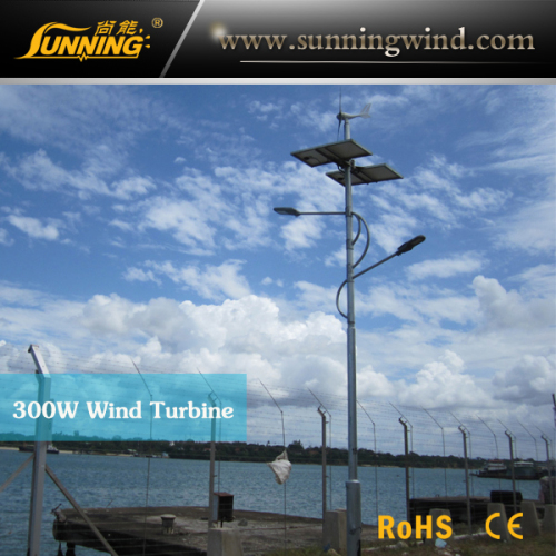 300W Wind Soalr Street Light System Power Supply Small Wind Turbine
