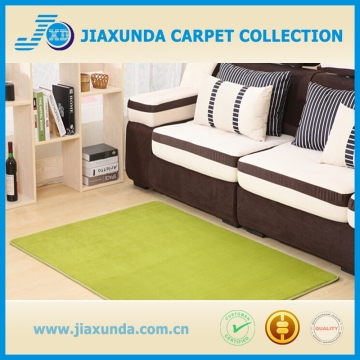 green solid coral velvet rug