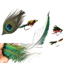 Olive Green Natural Peacock Herl Feather Fly Tying Material for Fishing Lures and Nymphs