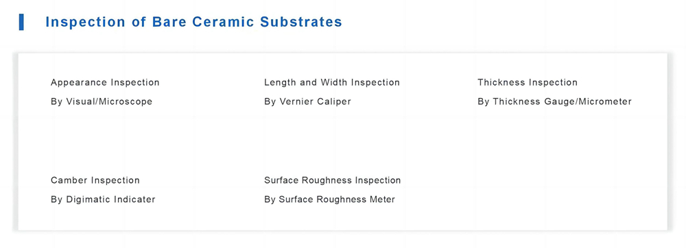 Bare Ceramic Substrates