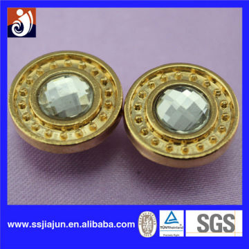 metal clothing button with rhinestone for clothing